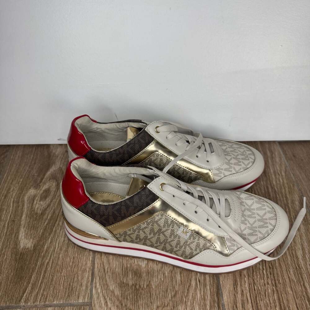 Michael Kors Olympia Logo Trainer Sneakers Size 10M NWOT